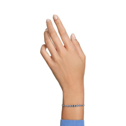 Rundslipning Safir Tennisarmband | Vitguld