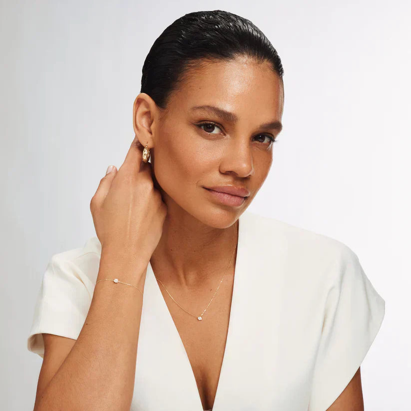 Cléa Moissanite Sten Armband | Guld
