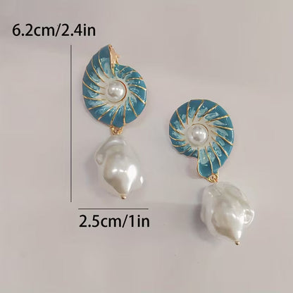 Seashell Pärl Örhängen