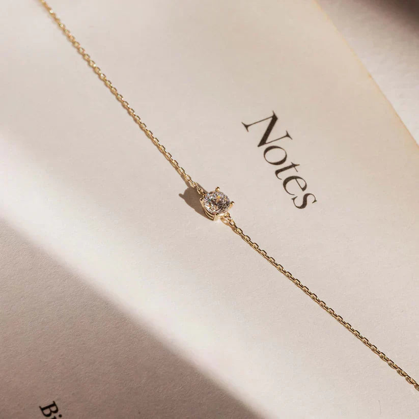 Cléa Moissanite Sten Armband | Guld