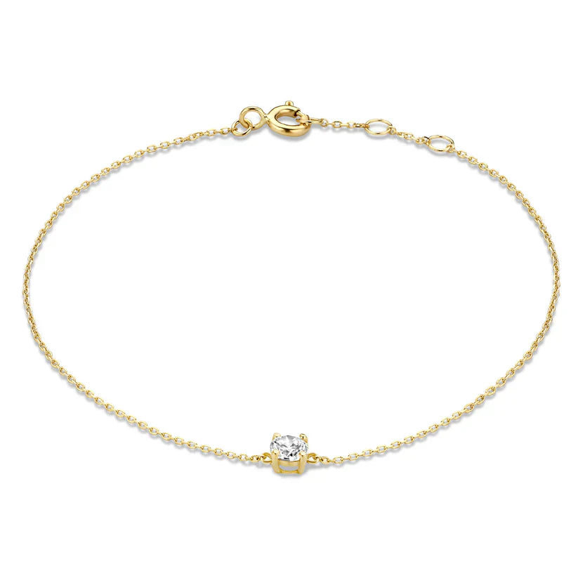 Cléa Moissanite Sten Armband | Guld