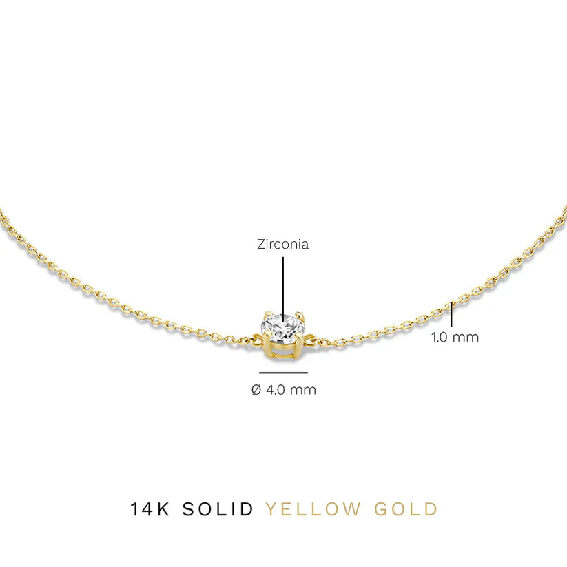 Cléa Moissanite Sten Armband | Guld