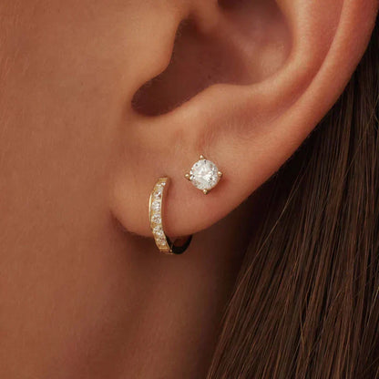 Dara Brillane Sten Örhängen Set | Guld