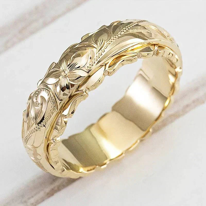 Antique Guld Blomma Ring | Guld