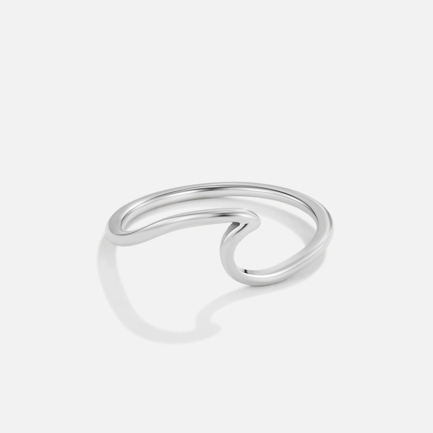 Silver Minimalistisk Öppen Ring