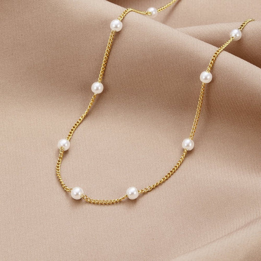 Timeless Pärl Guld Halsband