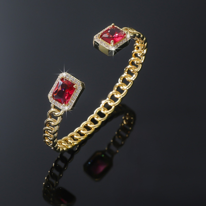 Veloria Rubin Öppen Armband | Guld