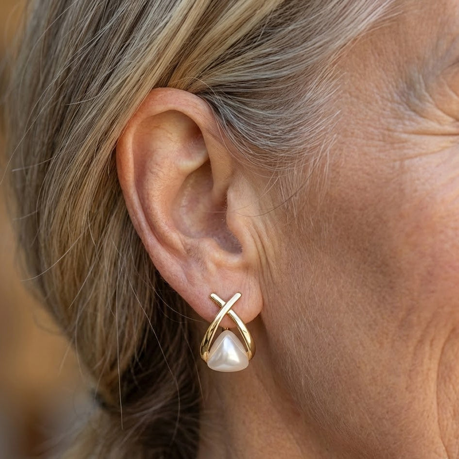 Elegant Vintage-Inspired Pärl Hängande Örhängen